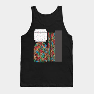 Swirl flower design bagpack Tank Top